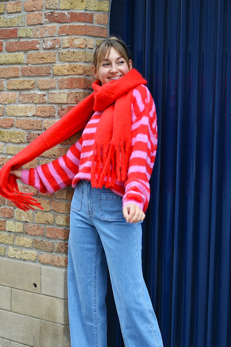 Loavies cuddle weather scarf - red