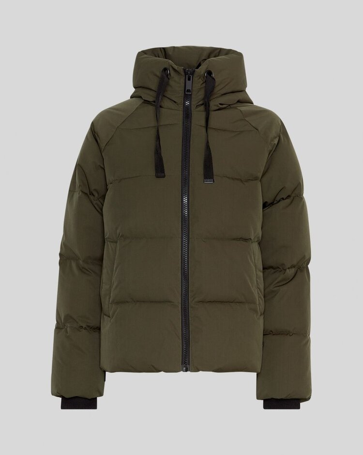 Moss Copenhagen pavine short down coat - forest green