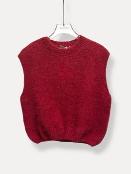 Sillie mohair debardeur - cherry red