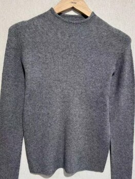Sillie fine knit high neck swaeter - dark grey