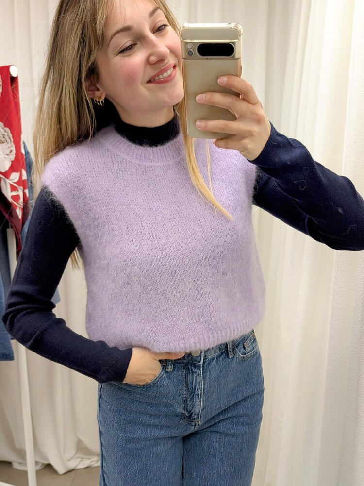 Sillie mohair debardeur - lilac