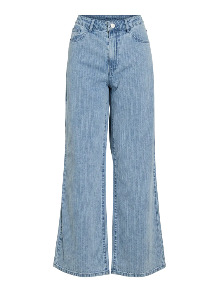 Vila Clothes vifreya striped light wash jeans