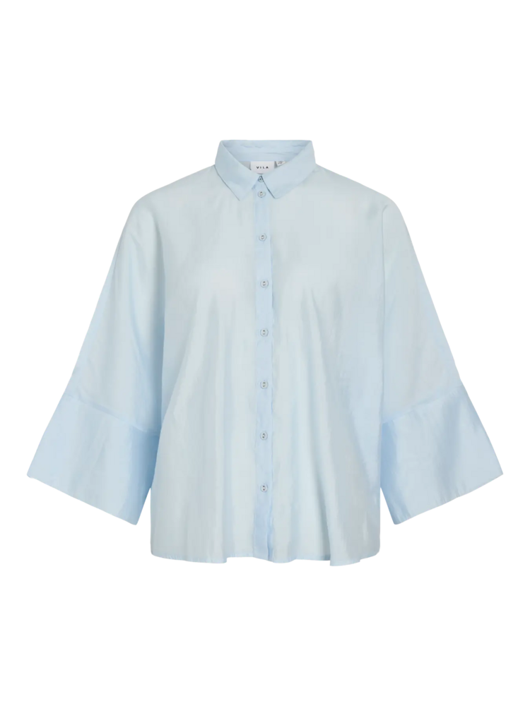 Vila Clothes viaspyn 3/4 sleeve shirt - light blue