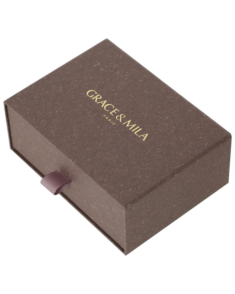 Grace & Mila satine box chausettes coeurs - ecru