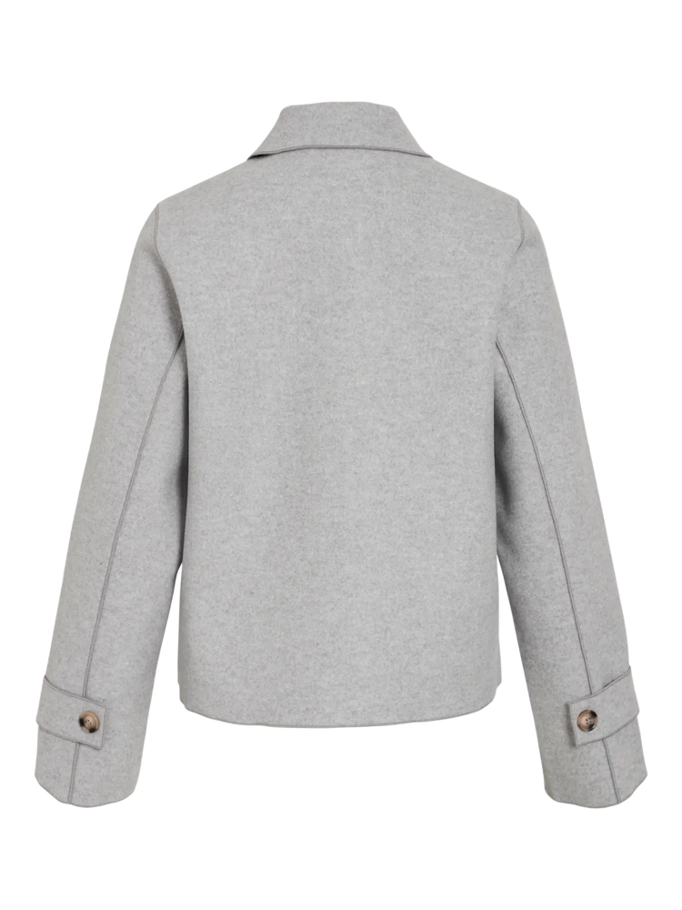 Vila Clothes vijuice button jacket - light grey