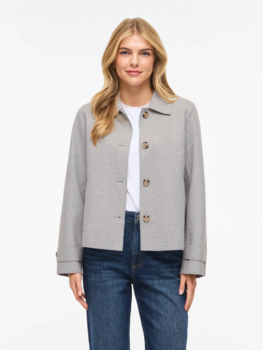 Vila Clothes vijuice button jacket - light grey