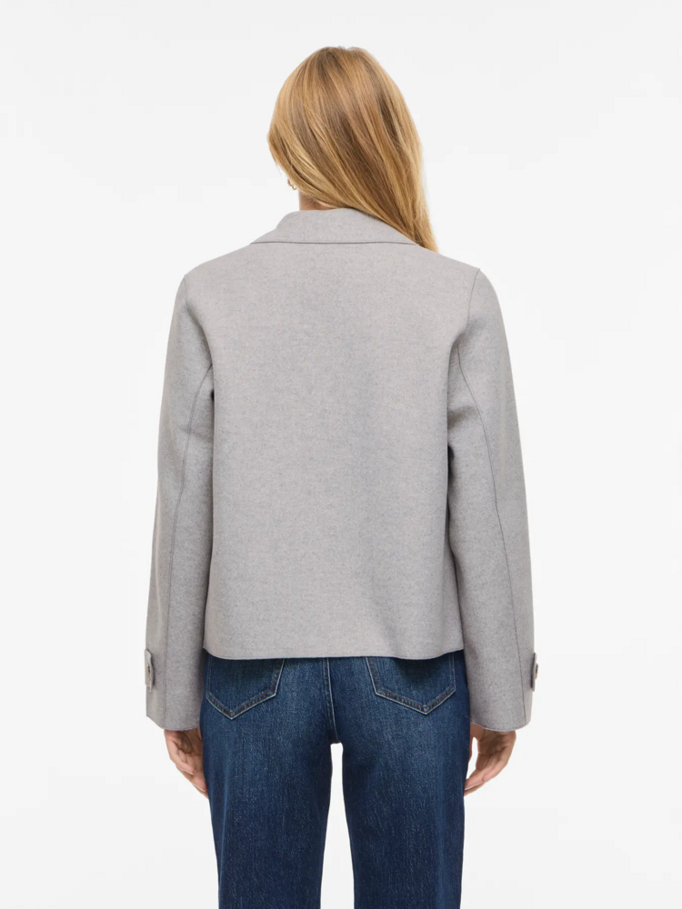 Vila Clothes vijuice button jacket - light grey