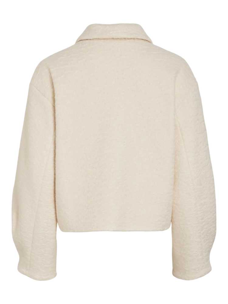 Vila Clothes vifranca button jacket - parelmoer wit