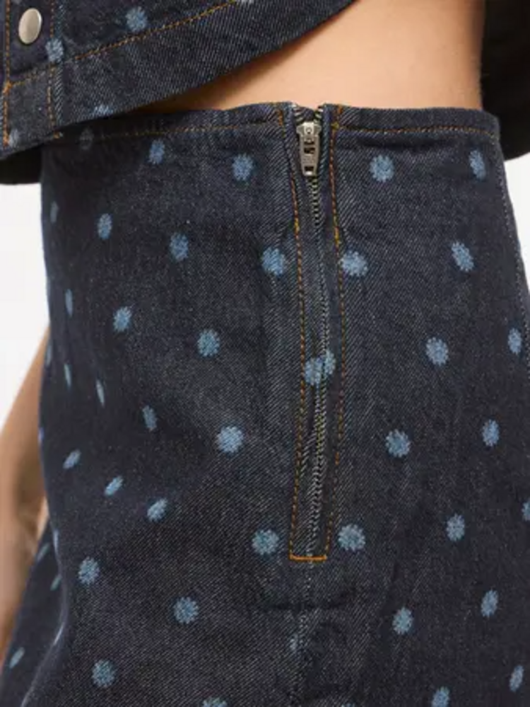 Vila Clothes vipal dot short denim skirt