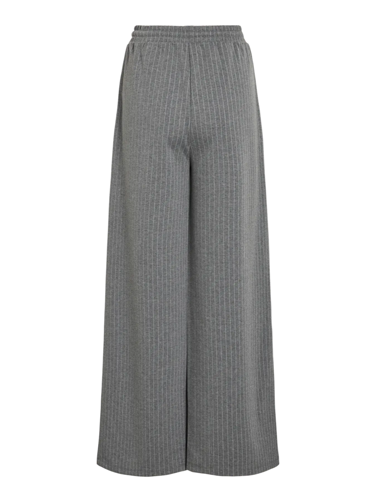 Vila Clothes viarlesa wide stripe pant - grey