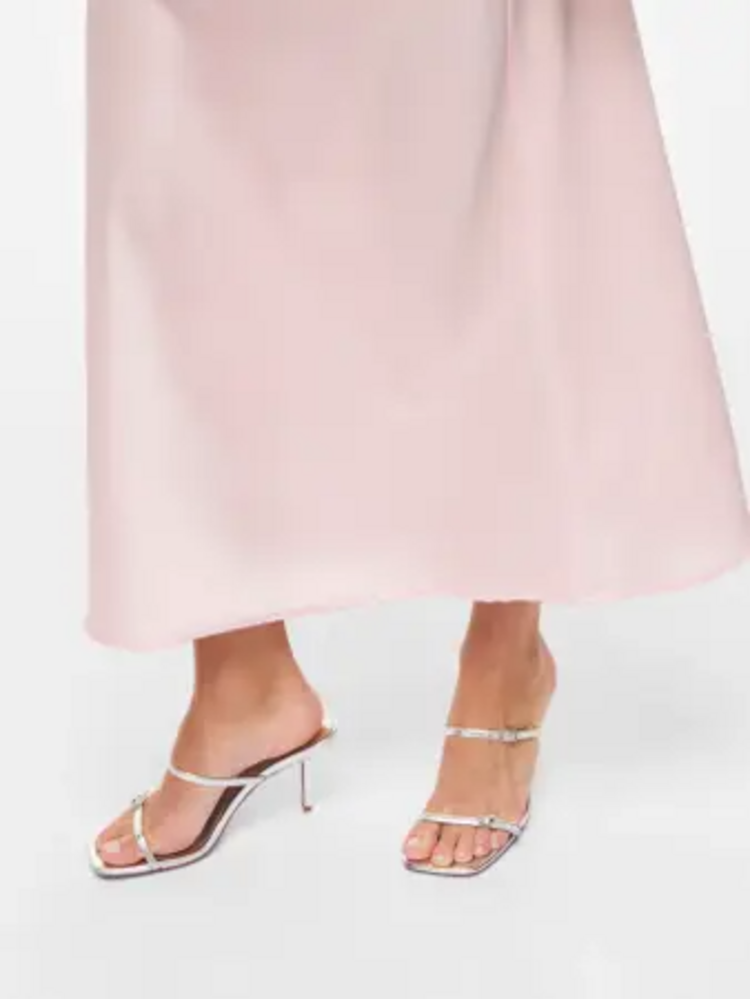 Vila Clothes viellette satin skirt - soft pink