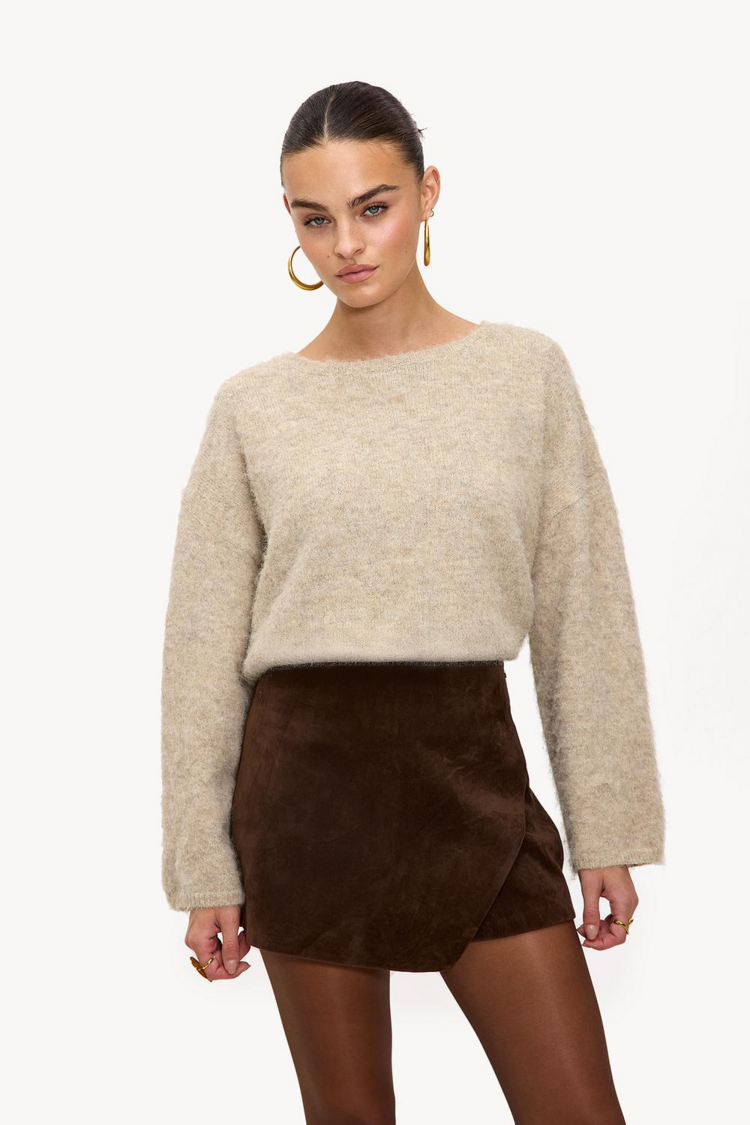 Loavies brown suede look skort - brown