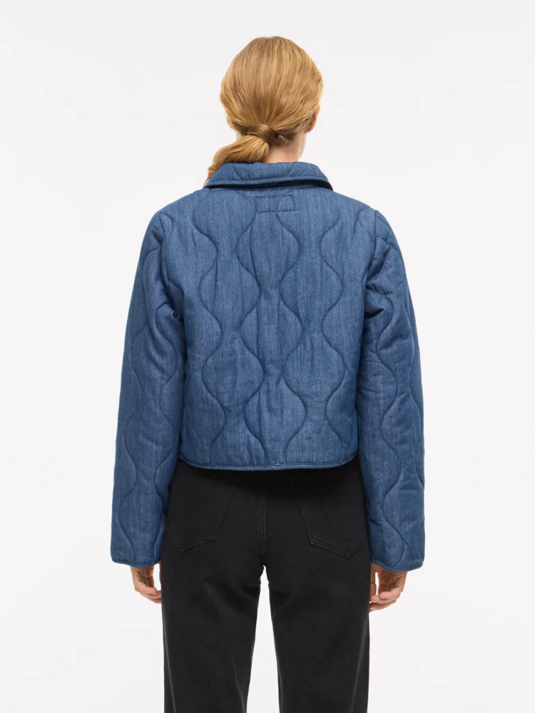 Vila Clothes vimalona quilted jacket - jeans blue