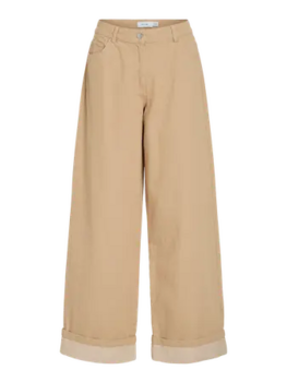 Vila Clothes vidanielle folded jeans - beige