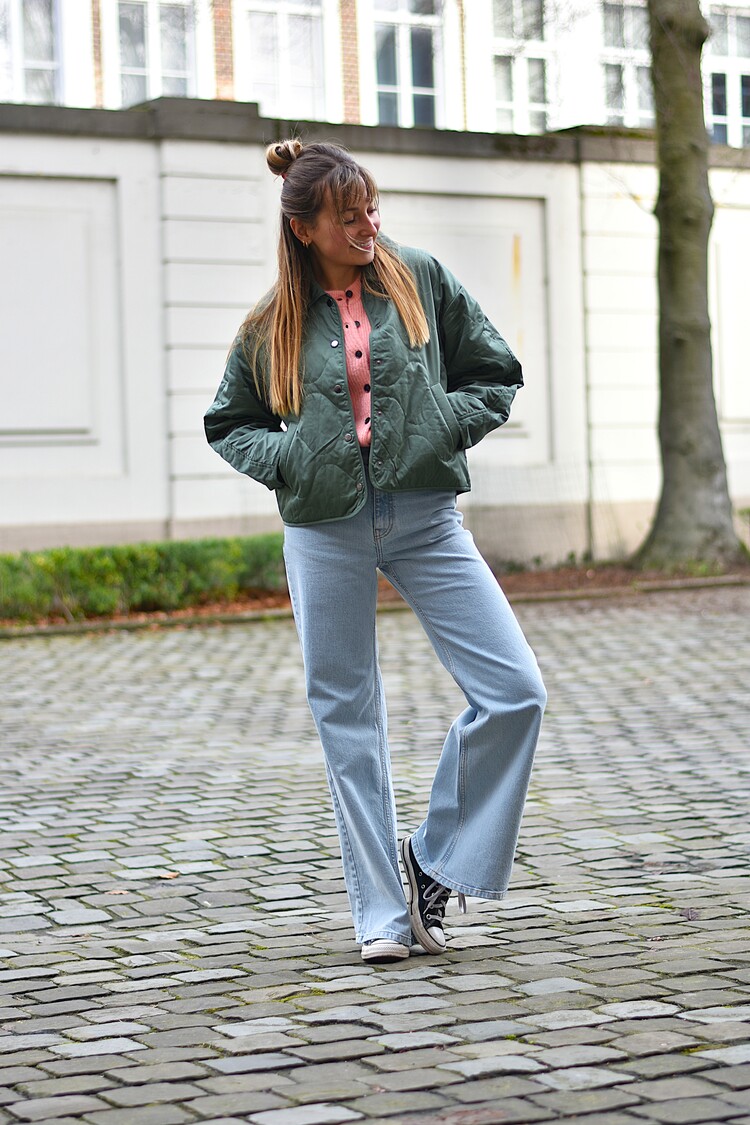 Moss Copenhagen christa light quilted jacket - mint