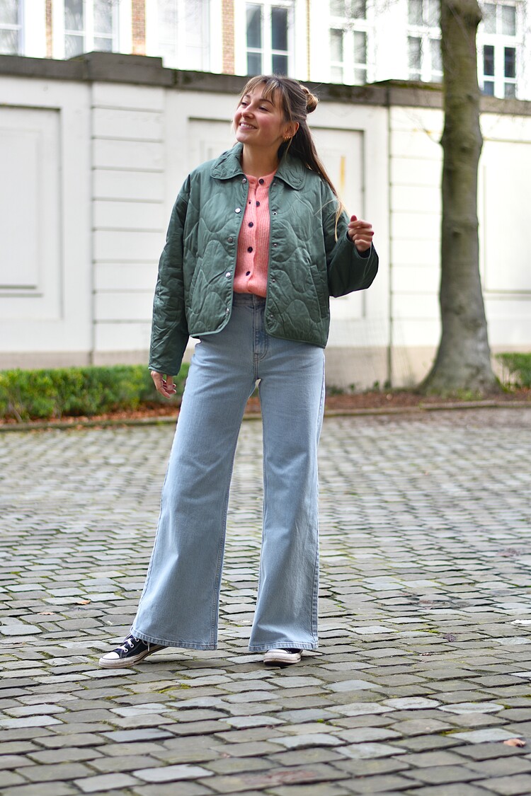 Moss Copenhagen christa light quilted jacket - mint