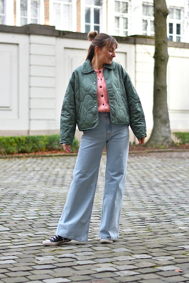 Moss Copenhagen christa light quilted jacket - mint