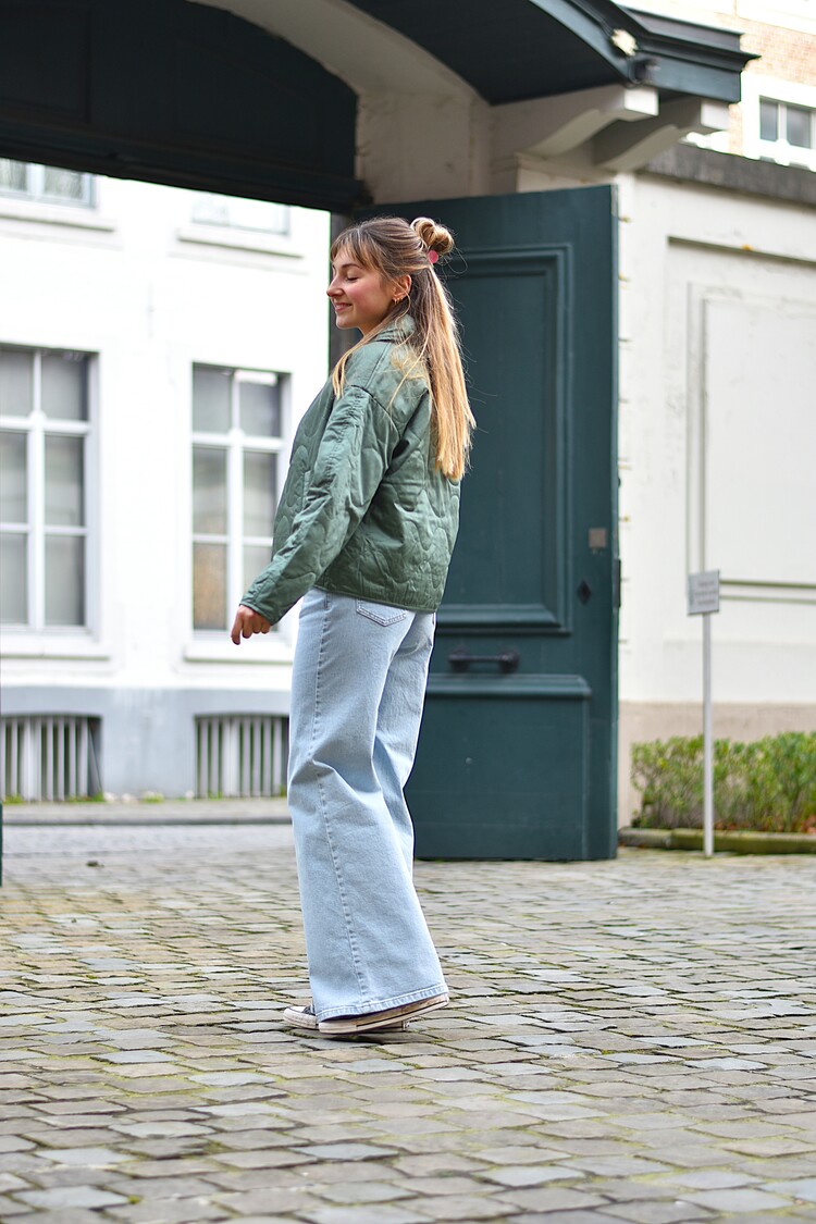 Moss Copenhagen christa light quilted jacket - mint