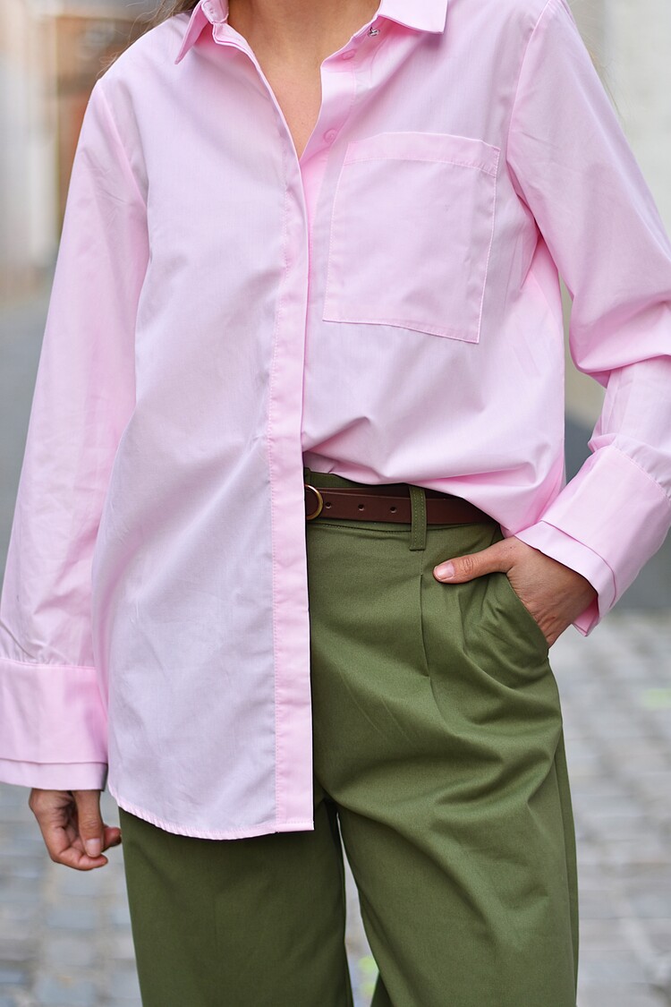 Vila Clothes viellia loose shirt - soft pink