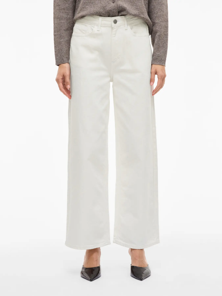 Vila Clothes vifreya wide jeans - white