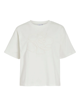 Vila Clothes vimonie cable apliqué top - white