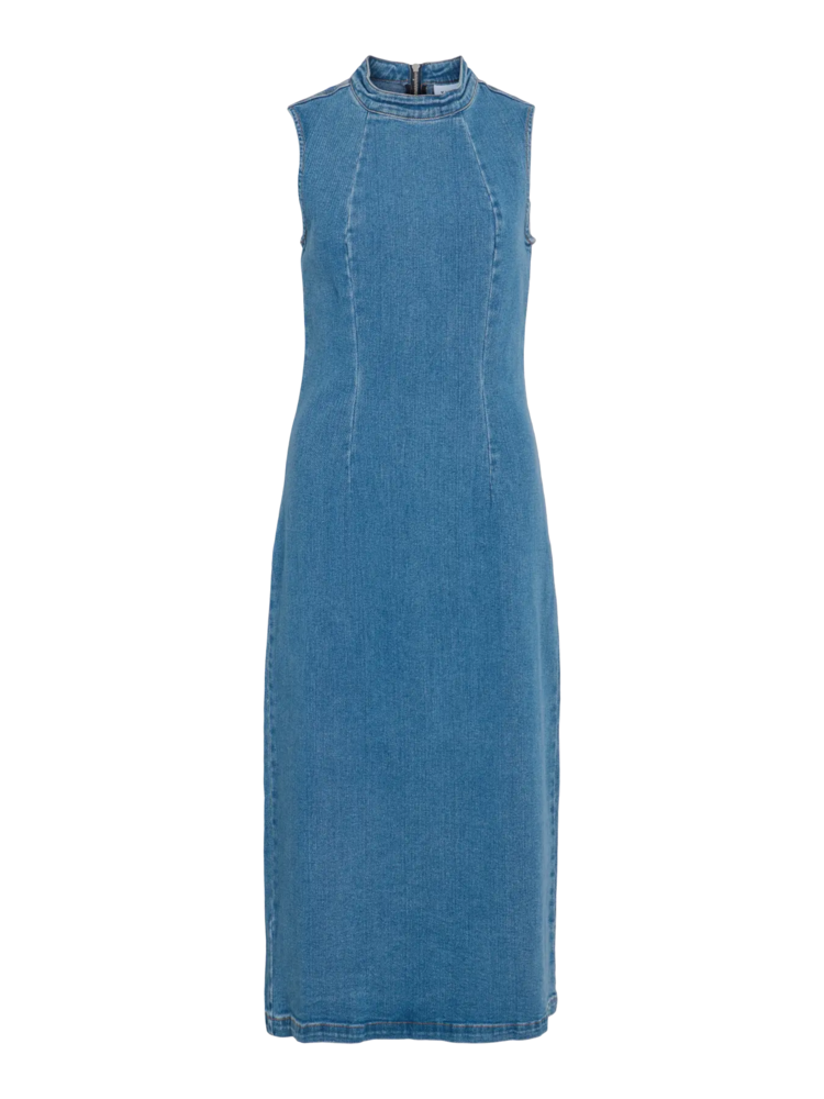 Vila Clothes viwinona midi jeans dress - light wash