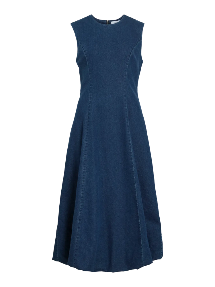Vila Clothes vimanza midi jeans dress - dark wash