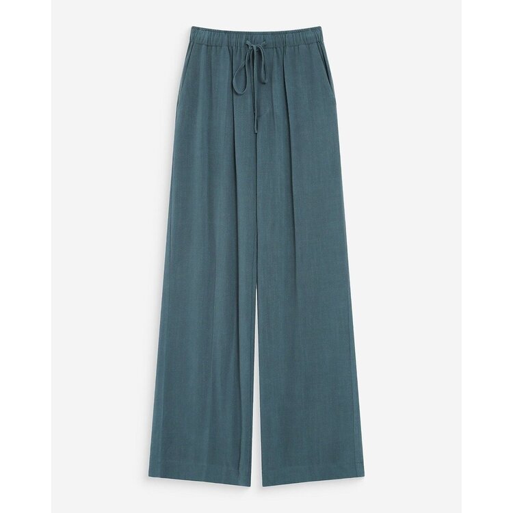 Grace & Mila Raven tie waist loose pants - petrol