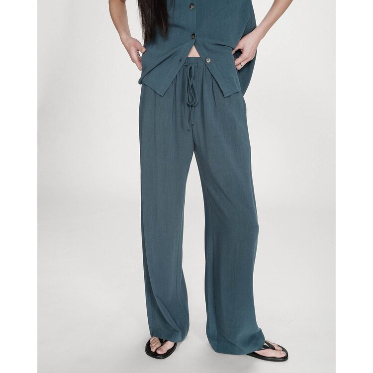 Grace & Mila Raven tie waist loose pants - petrol