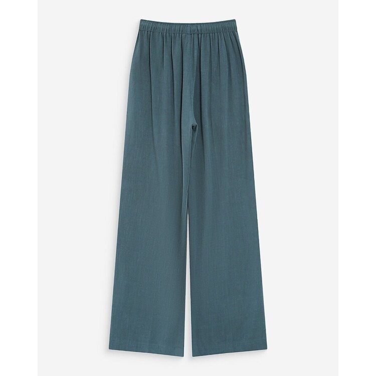 Grace & Mila Raven tie waist loose pants - petrol