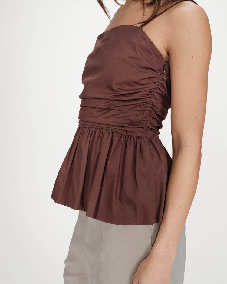 Grace & Mila Valo peplum top - chocolat