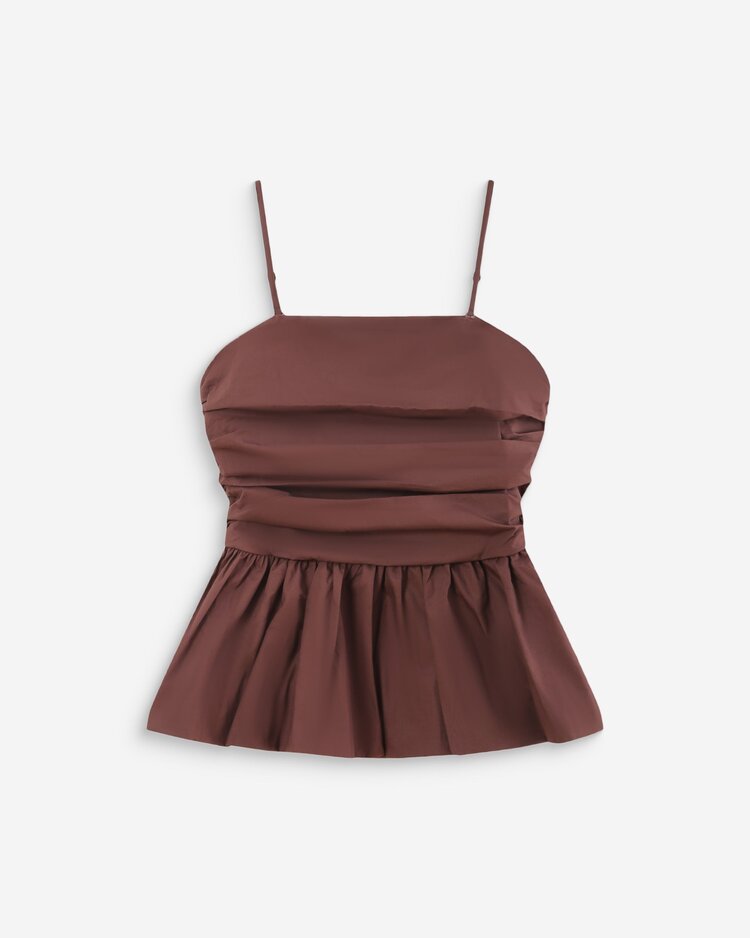 Grace & Mila Valo peplum top - chocolat