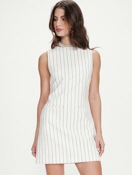 Grace & Mila Vea stripe mini dress - white