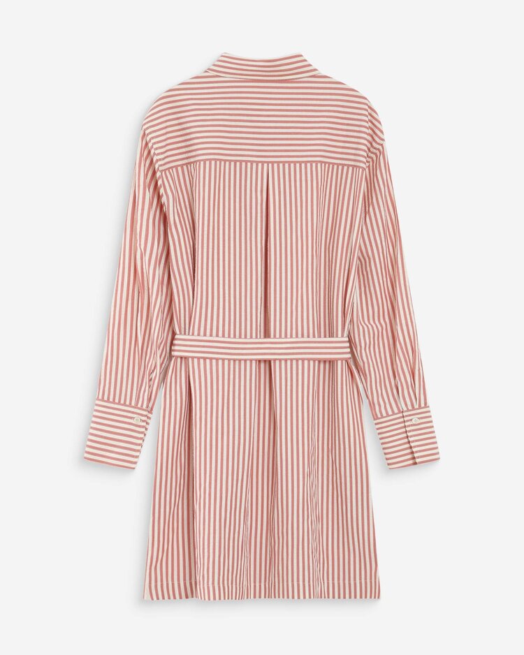 Grace & Mila visery stripe shirt dress - coral