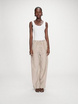 Grace & Mila Volute elastic stripe pant - mokka