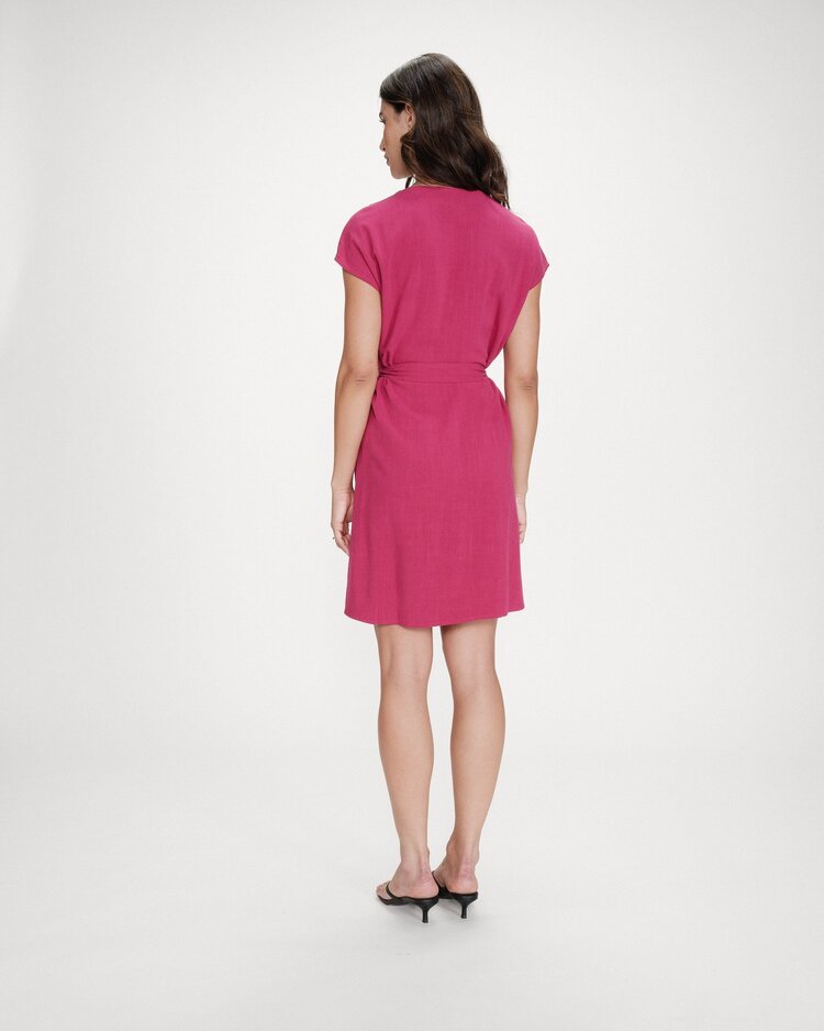 Grace & Mila marilou v-neck mini dress - fushia