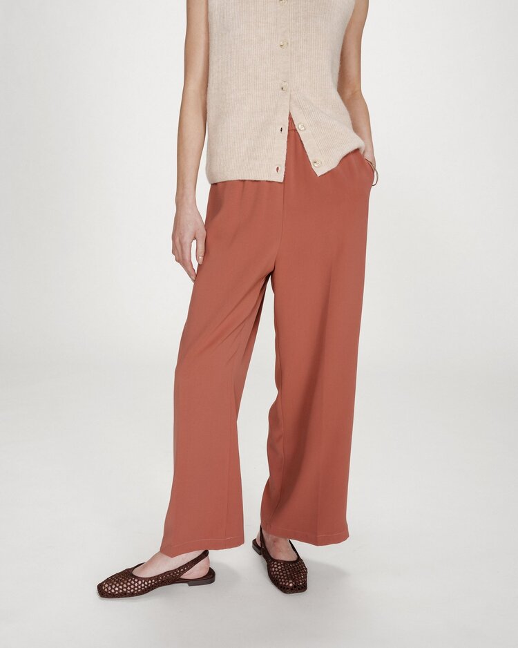 Grace & Mila noblesse pantalon elastique - terracotta