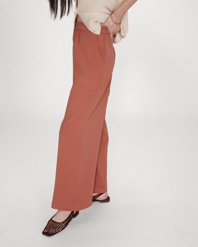 Grace & Mila noblesse pantalon elastique - terracotta