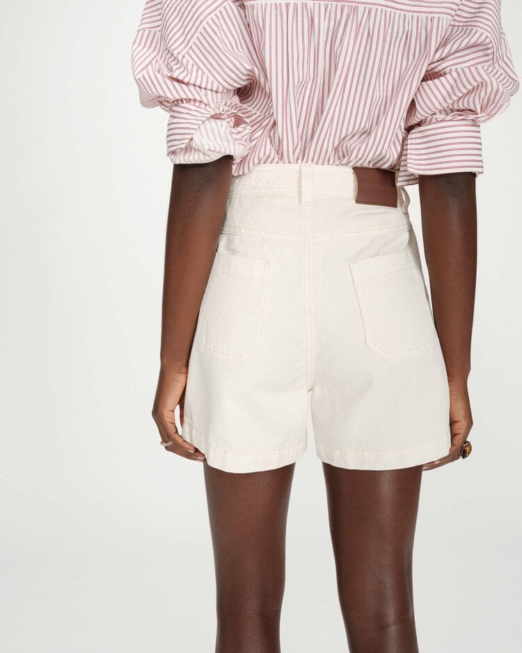 Grace & Mila verne denim jeans short - ecru