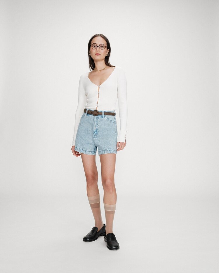 Grace & Mila verne denim jeans short - light wash