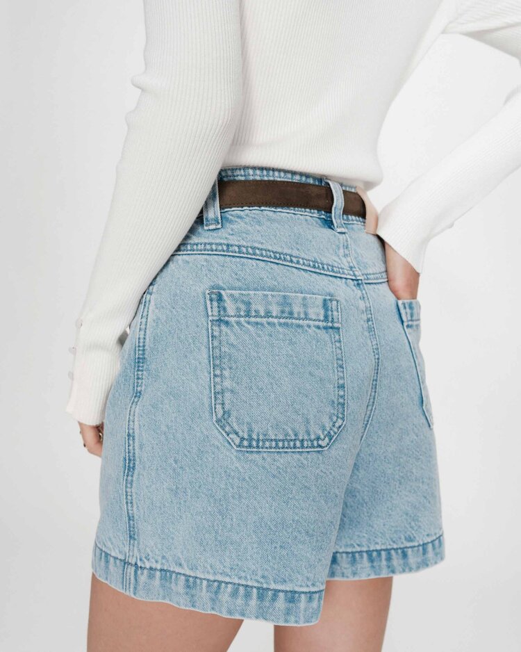 Grace & Mila verne denim jeans short - light wash