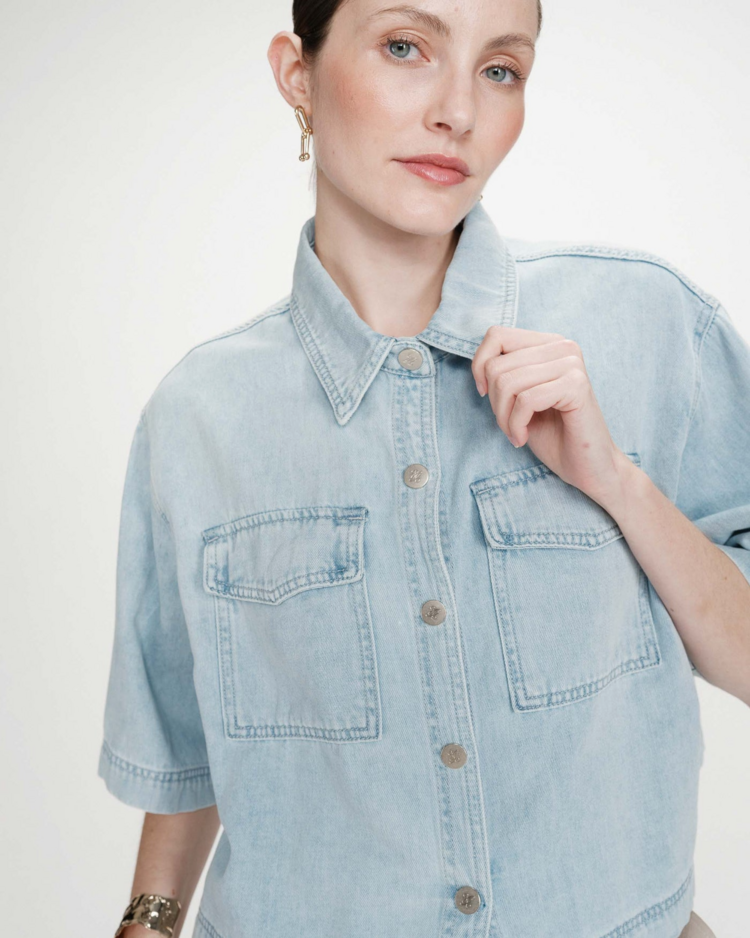 Grace & Mila vita denim shirt - sky blue