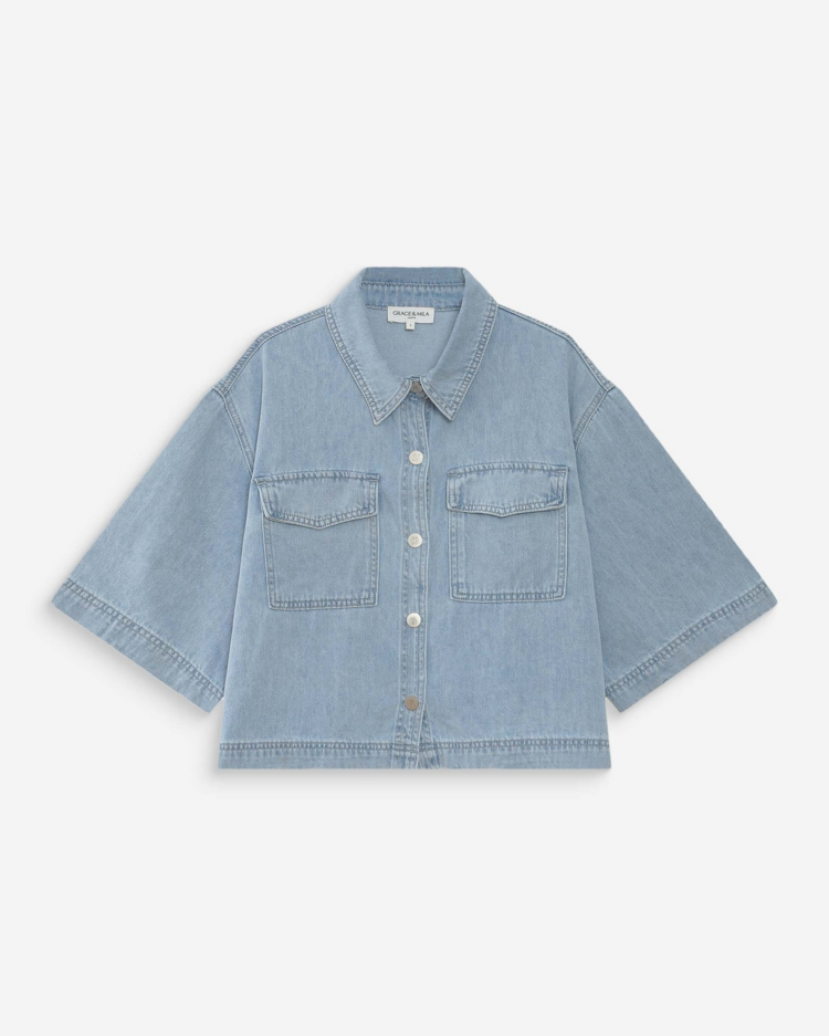 Grace & Mila vita denim shirt - sky blue