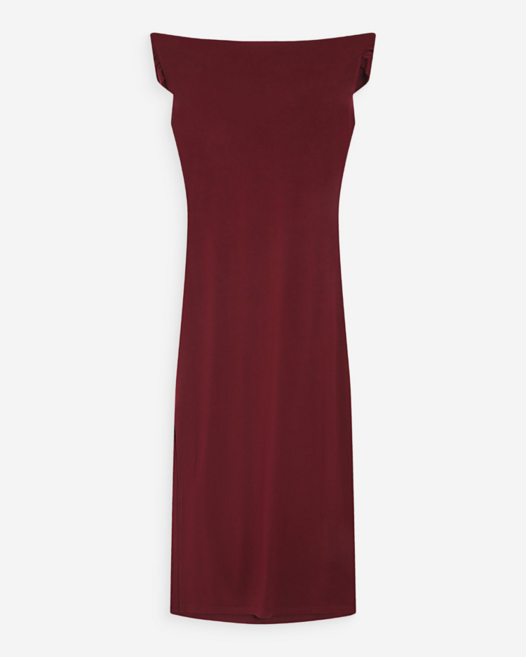 Grace & Mila vanity off shoulder bodycon dress - burgundy