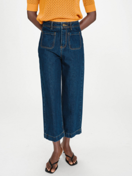 Grace & Mila joe front pocket 7/8 jeans - dark blue