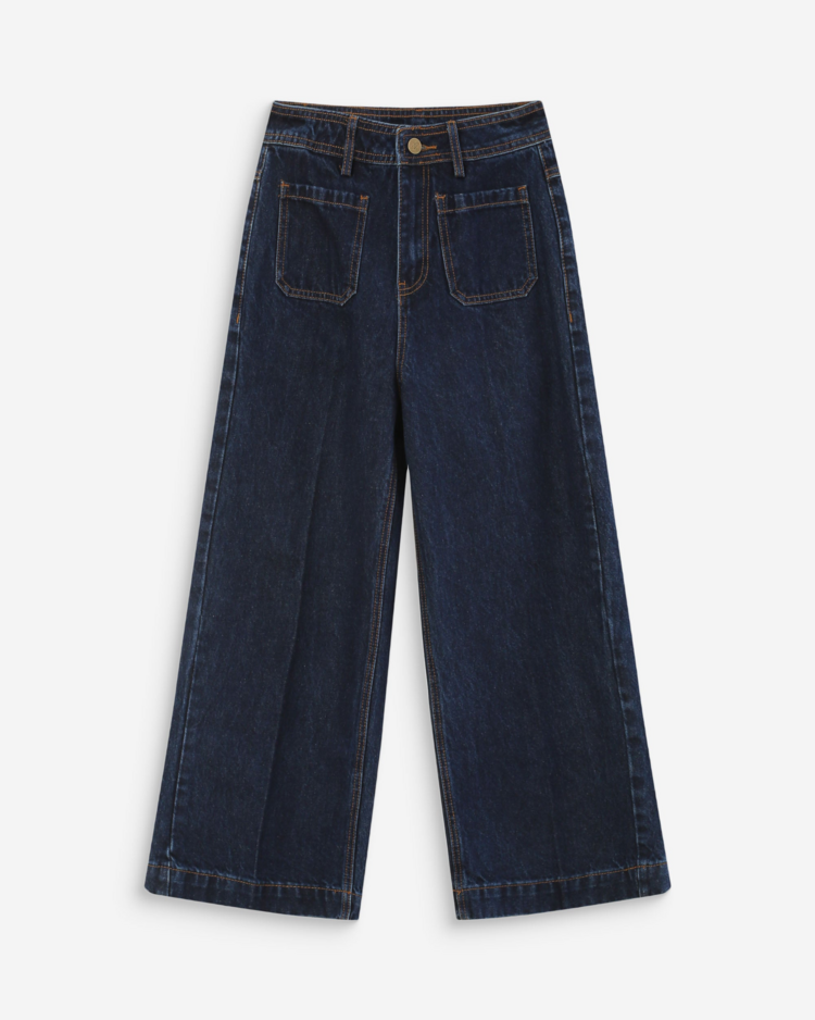 Grace & Mila joe front pocket 7/8 jeans - dark blue