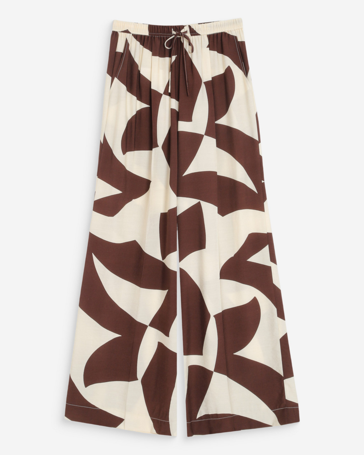 Grace & Mila veni print pants - chocolat