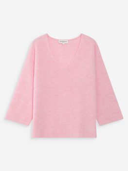 Grace & Mila vicenzo v-neck sweater - baby pink