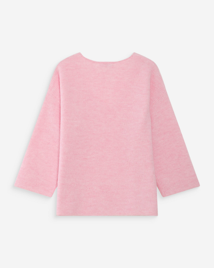 Grace & Mila vicenzo v-neck sweater - baby pink
