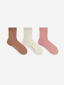 Grace & Mila vera boite chausettes - rose/marron/ecru
